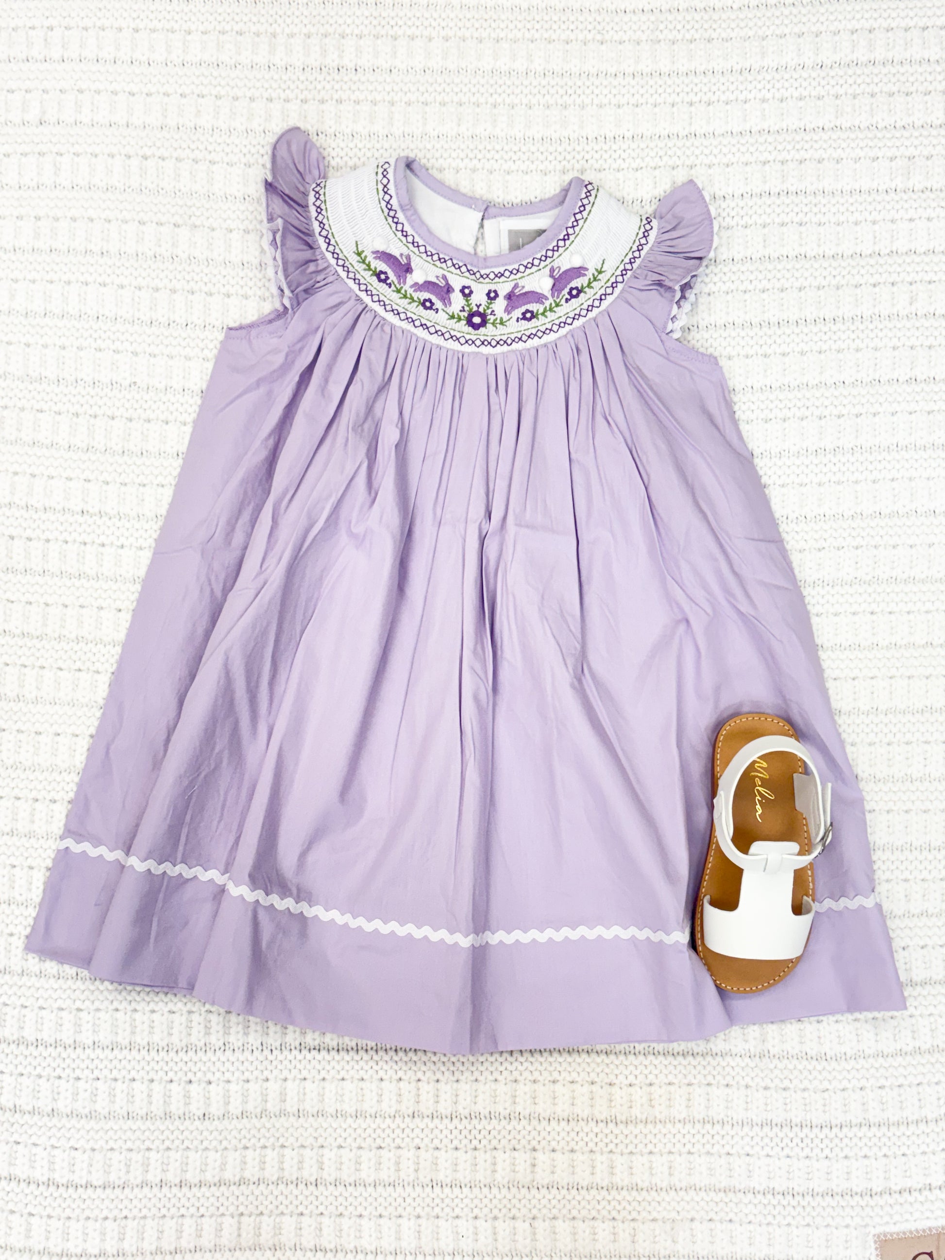 purple smocked bishop dress Strasburg Purple Bishop Dress, Heirloom Lilac Smocked Outfit for Toddler Girls, 3