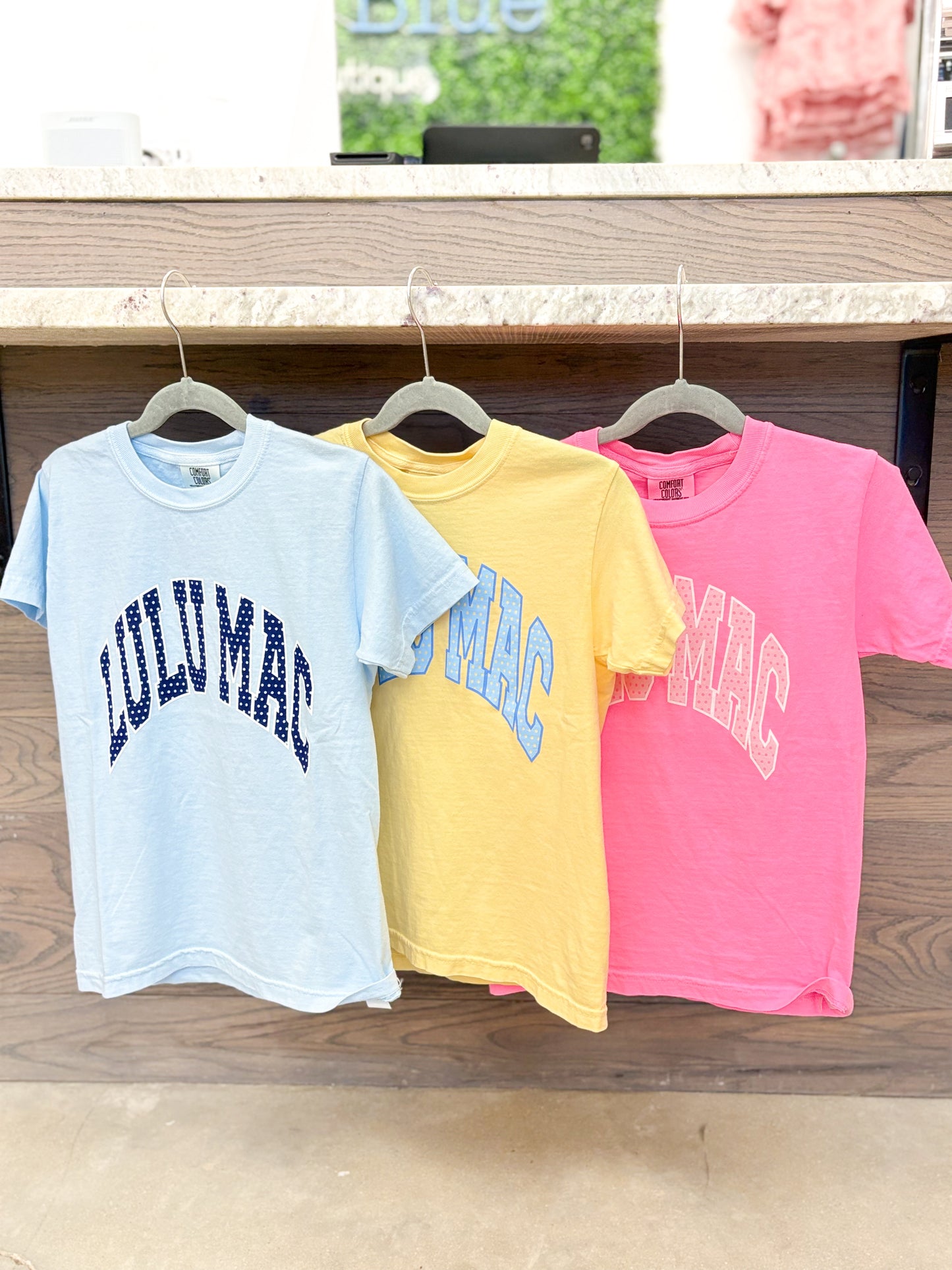Lulu Mac Polka Dot Youth Comfort Colors Tee Shirt