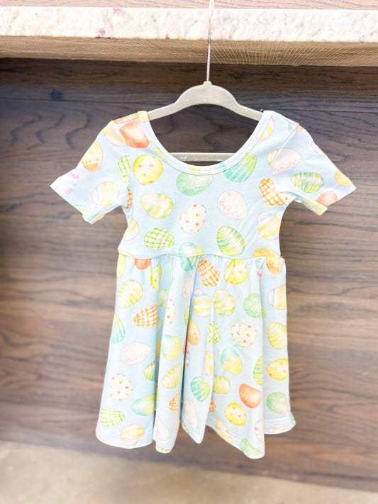 Toddler Girl Cotton Twirl Dress - Easter Hunt