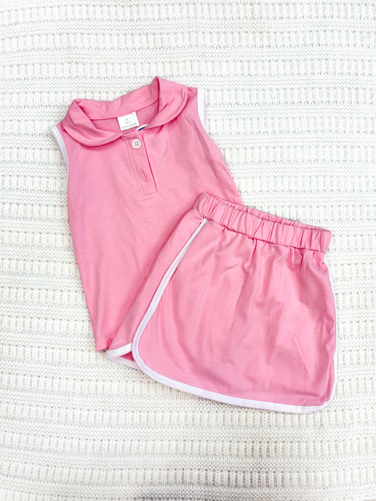 Girls Cotton Top And Skirt Set
