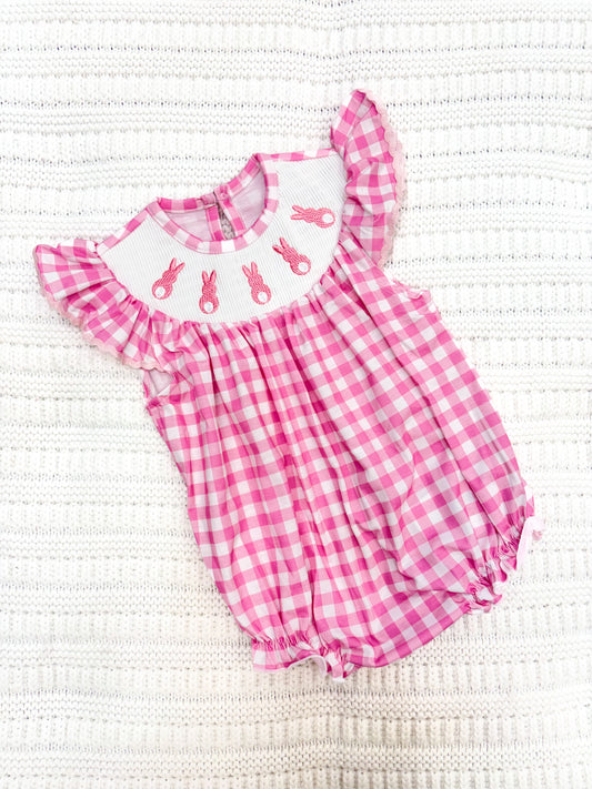 Infant Girl Easter Smock Romper