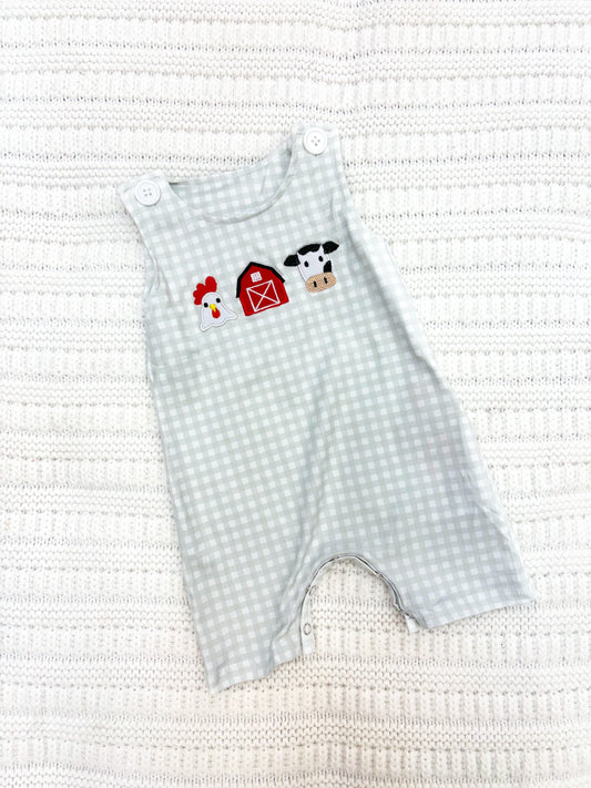Infant Boy Farm Romper