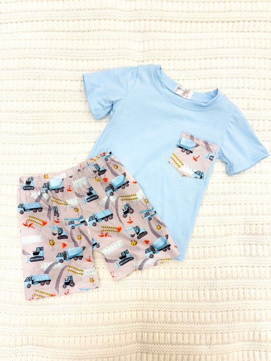 Toddler Boys Tractor Two Piece Set