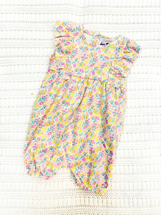 Infant Girl Floral Ruffle Romper