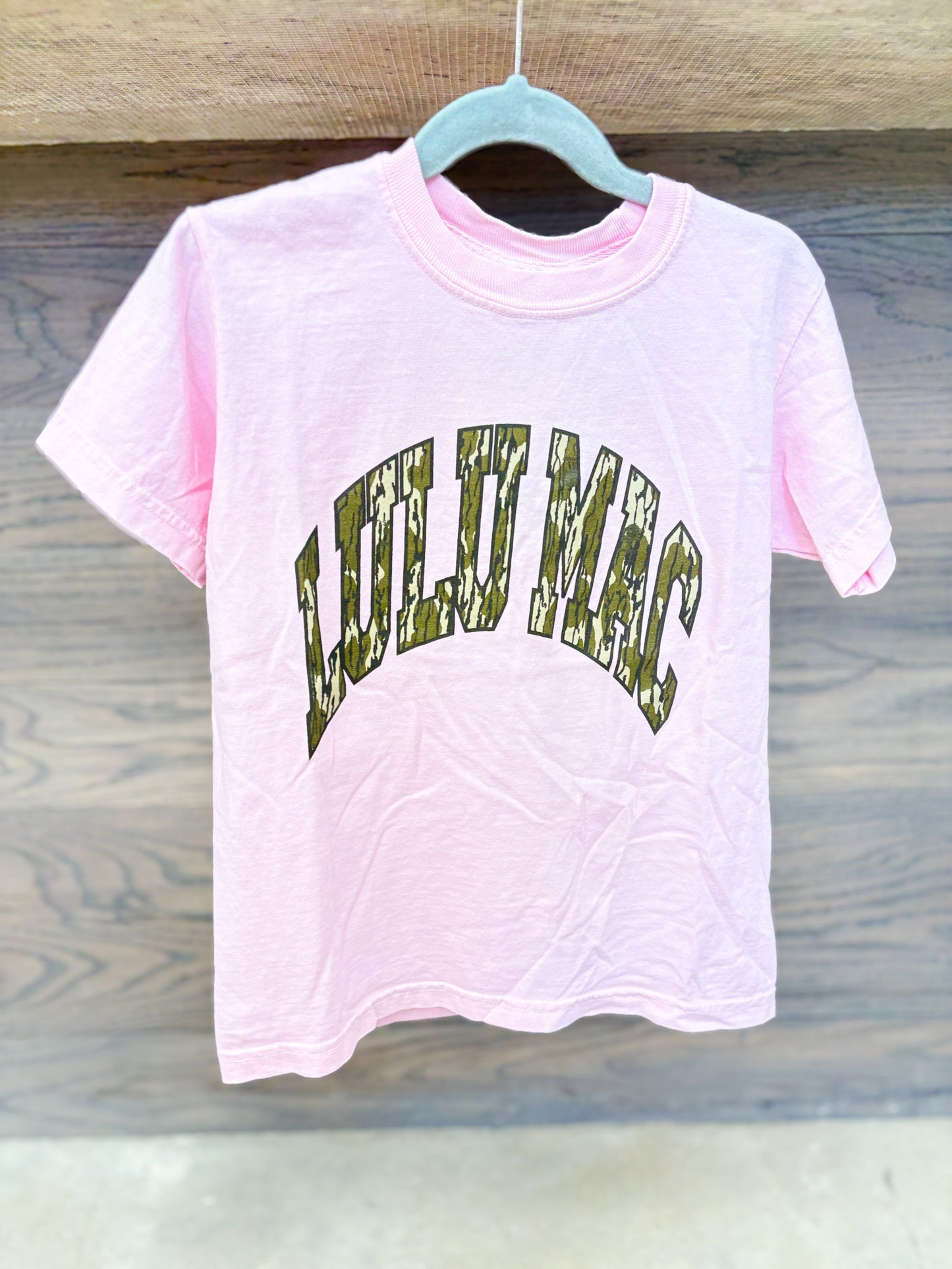 Lulu Mac Camo Youth Comfort Colors Tee Shirt