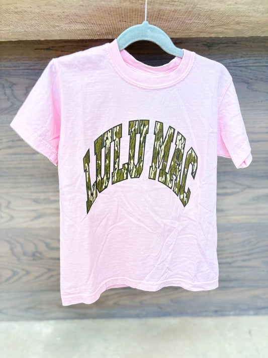 Lulu Mac Camo Youth Comfort Colors Tee Shirt