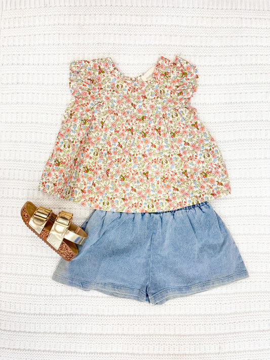 Toddler Girl Sunset Field Two Piece Set