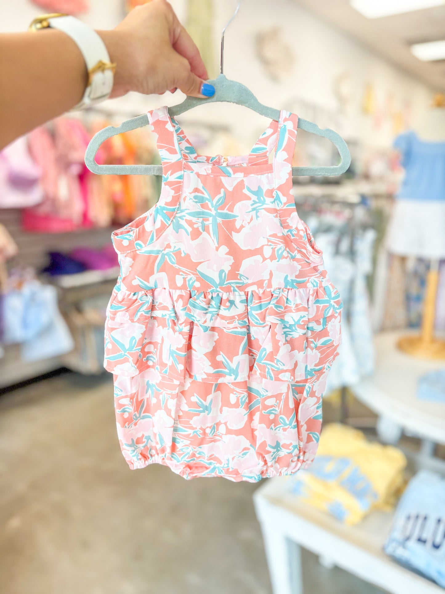 Infant Girls Day Dreamer Sleeveless Bubble Romper