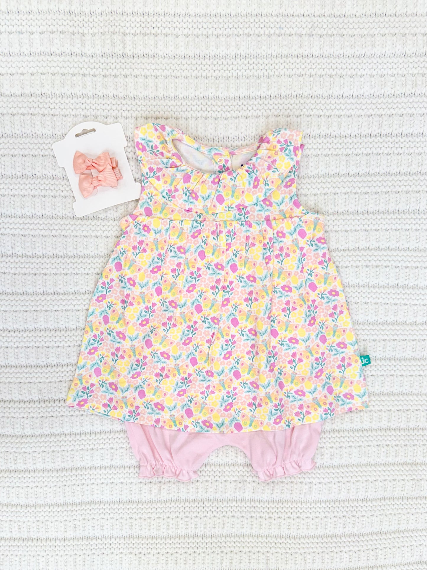 Infant Girls Floral Ruffle Romper