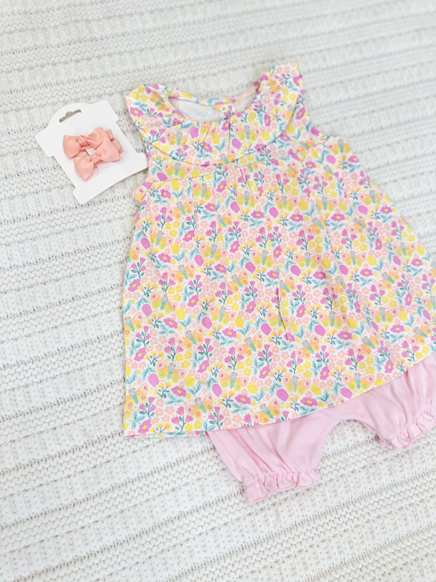 Infant Girls Floral Ruffle Romper