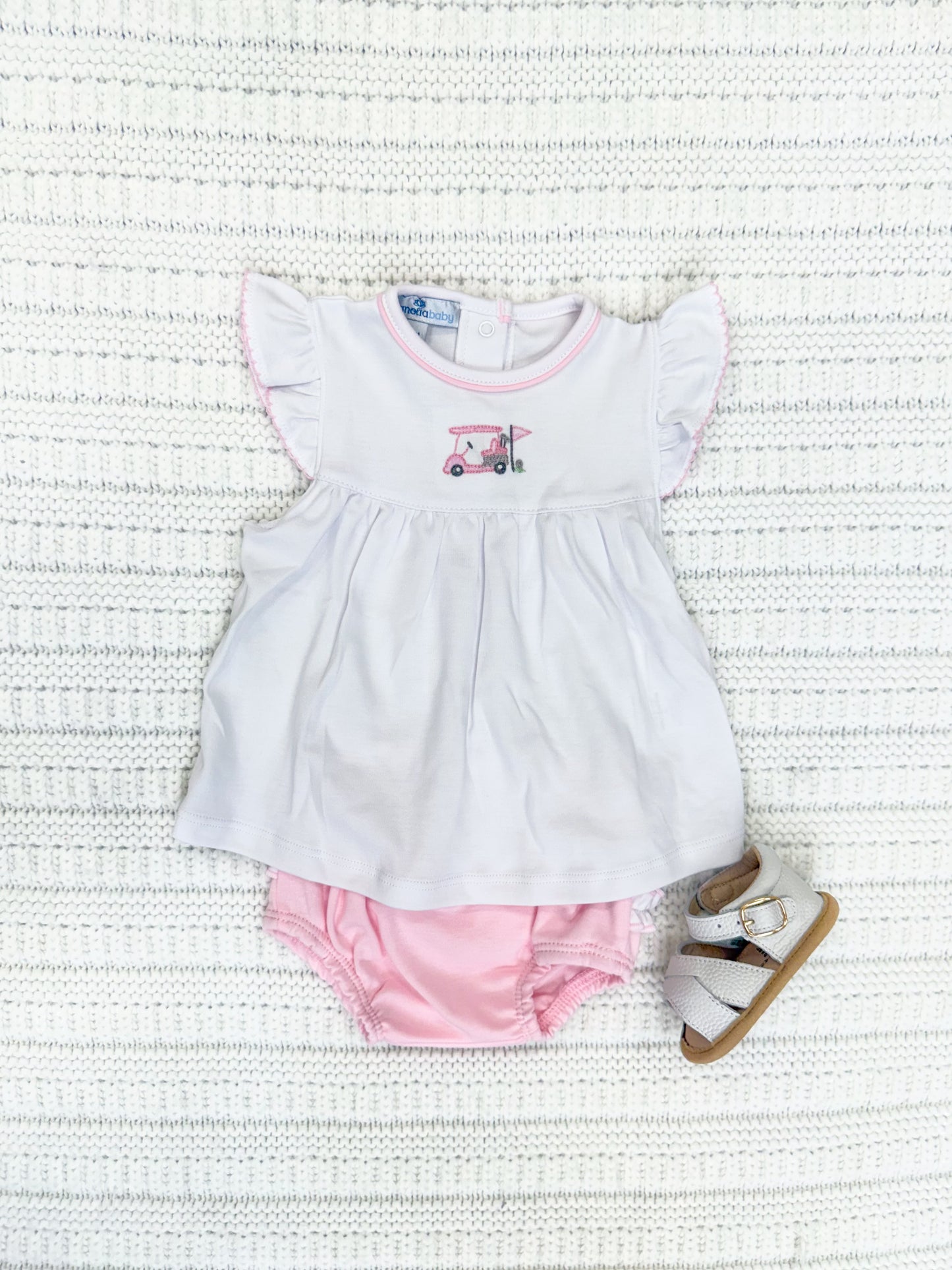 Infant Girl Golfer Ruffle Diaper Cover Set