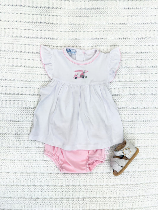 Infant Girl Golfer Ruffle Diaper Cover Set