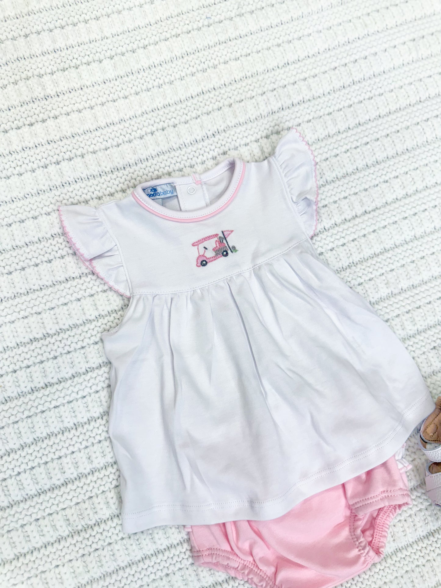 Infant Girl Golfer Ruffle Diaper Cover Set