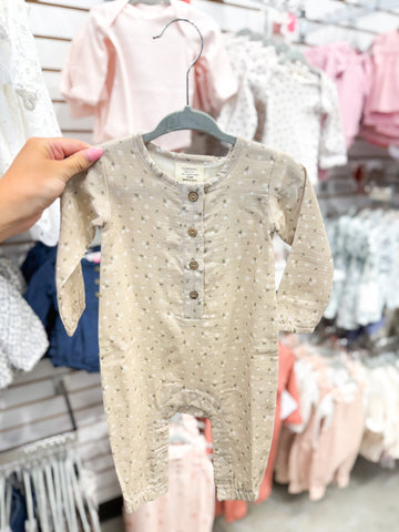 Infant Ditsy Floral Button Jumpsuit