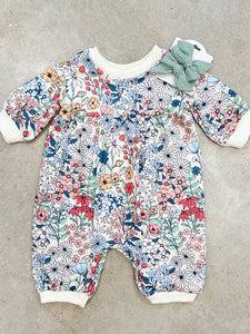 Infant Girls Floral Multicolor Melody Romper