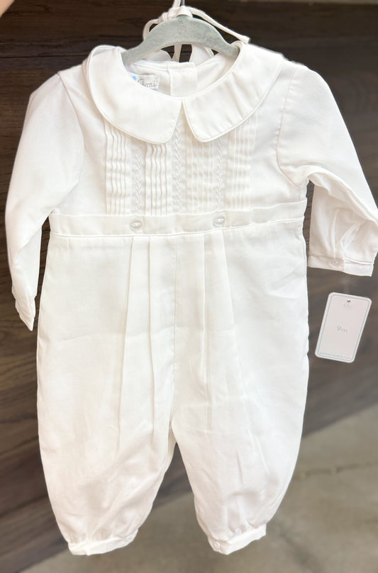 Infant Boys Christening Longall With Pintucks