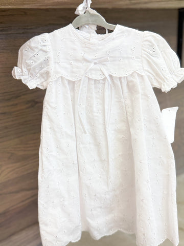 Infant Girls Eyelet Lace Christening Gown