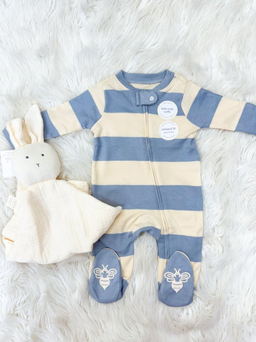 Infant Boys Rugby Stripe Sleep & Play