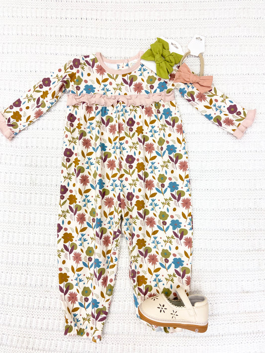 Baby Girl's Blossom Bamboo Romper
