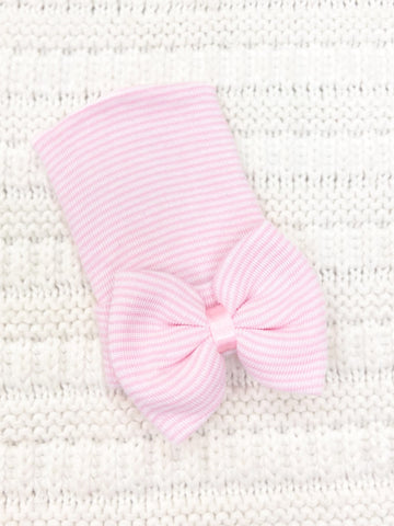 Infant Girls Pink Stripe Hat