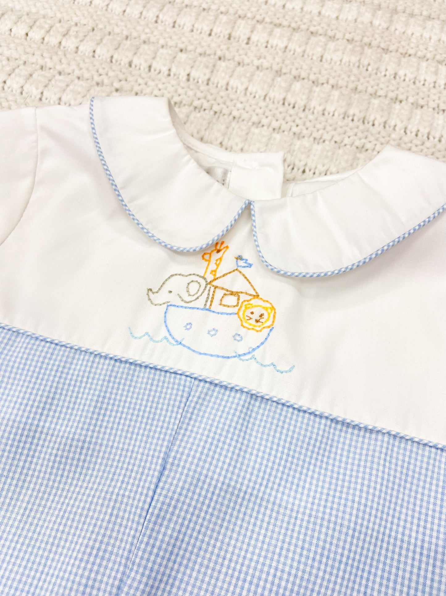 Infant Boys Noah's Ark Embroidered Longall