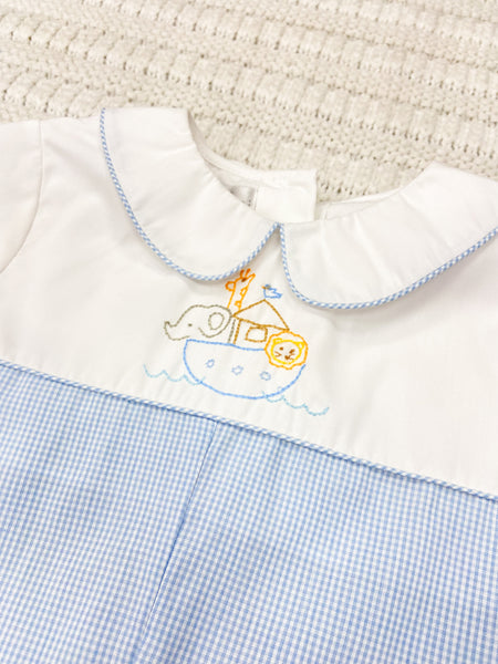 Infant Boys Noah's Ark Embroidered Longall