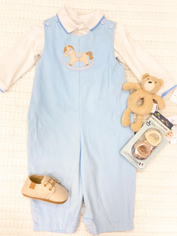 Infant Boys Rocking Horse Applique Longall