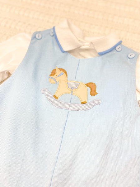 Infant Boys Rocking Horse Applique Longall