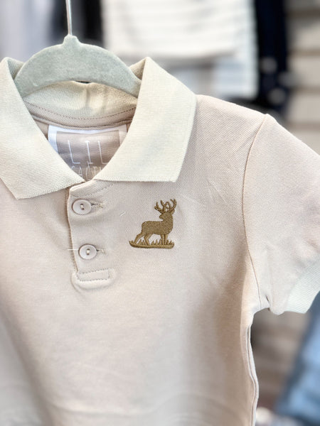 Baby & Toddler Boys Brown Mule Deer Polo Shirt
