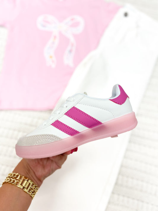 Youth Girls Lace Up Sneakers