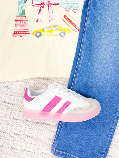 Youth Girls Lace Up Sneakers