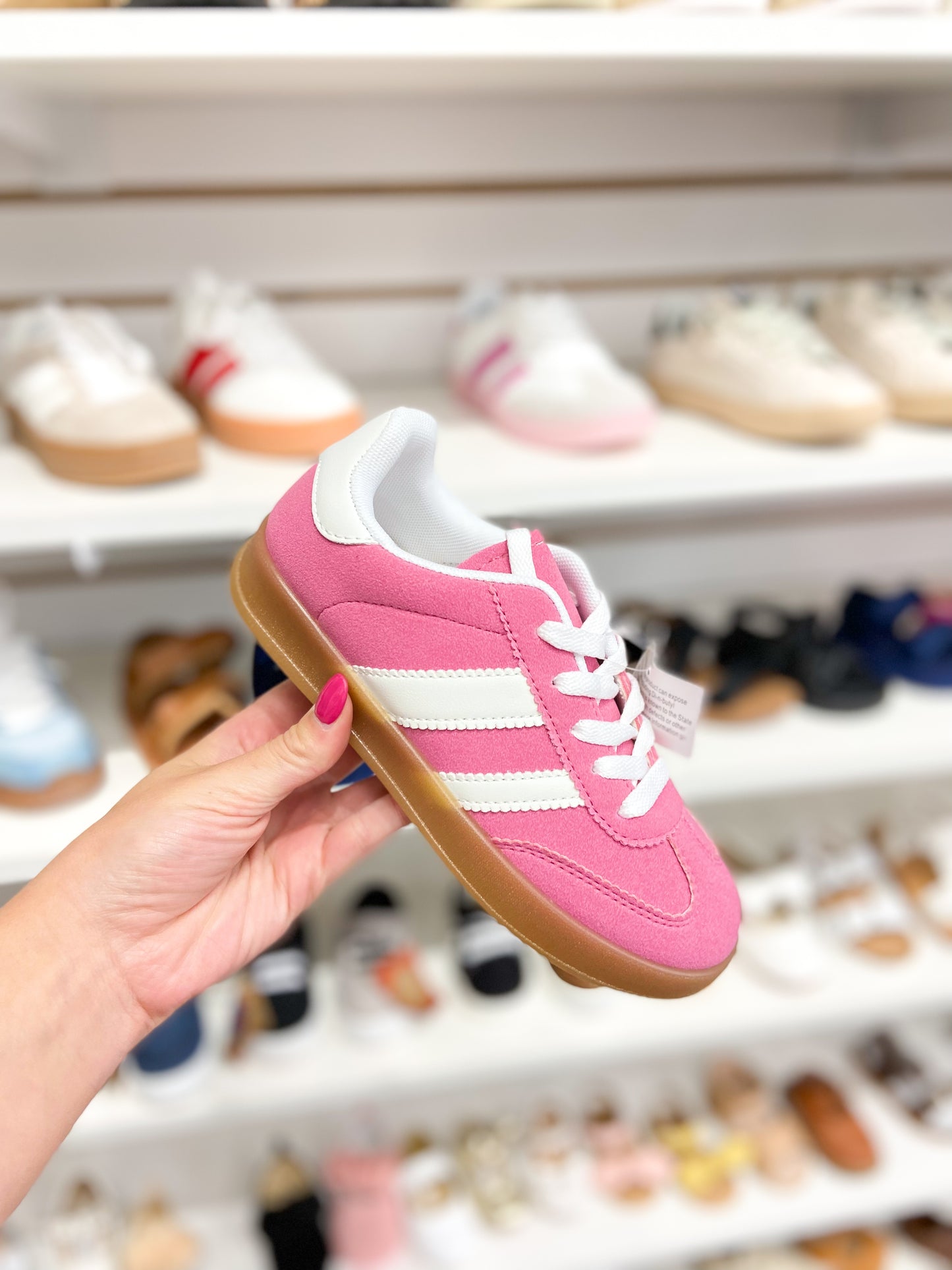 Youth Kids Pink Low Top Sneakers