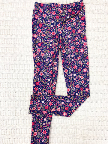 Girls Floral Print Leggings