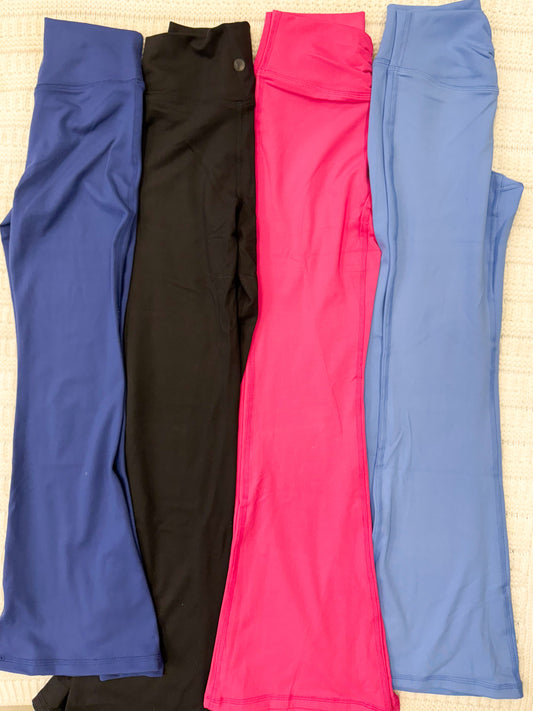 Youth Girls Lux Waist Ruched Flare Leggings