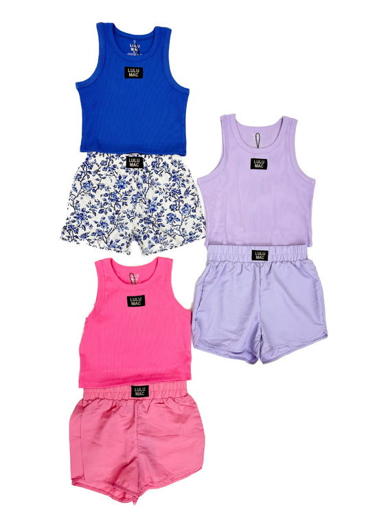 Lulu Mac Youth Girls Tank Top and Shorts Set