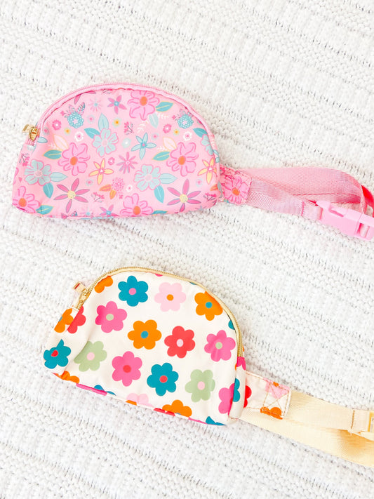 Peachy Blooms Girls Belt Bags