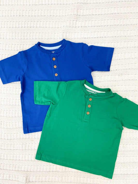 Rugged Butts Boys Short Sleeve Henley Shirt