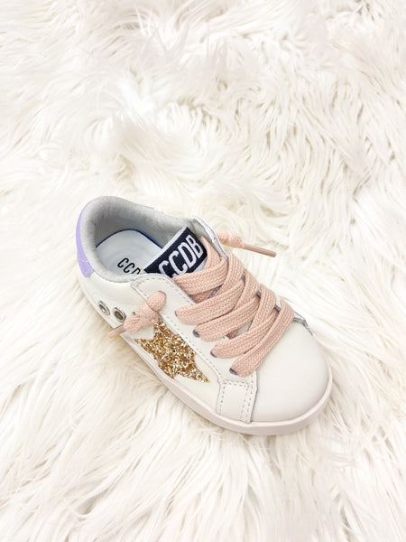 Gold Glitter Star Purple/Pink Sneaker