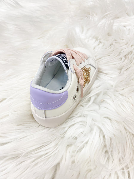 Gold Glitter Star Purple/Pink Sneaker