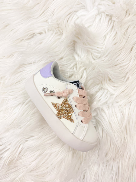 Gold Glitter Star Purple/Pink Sneaker
