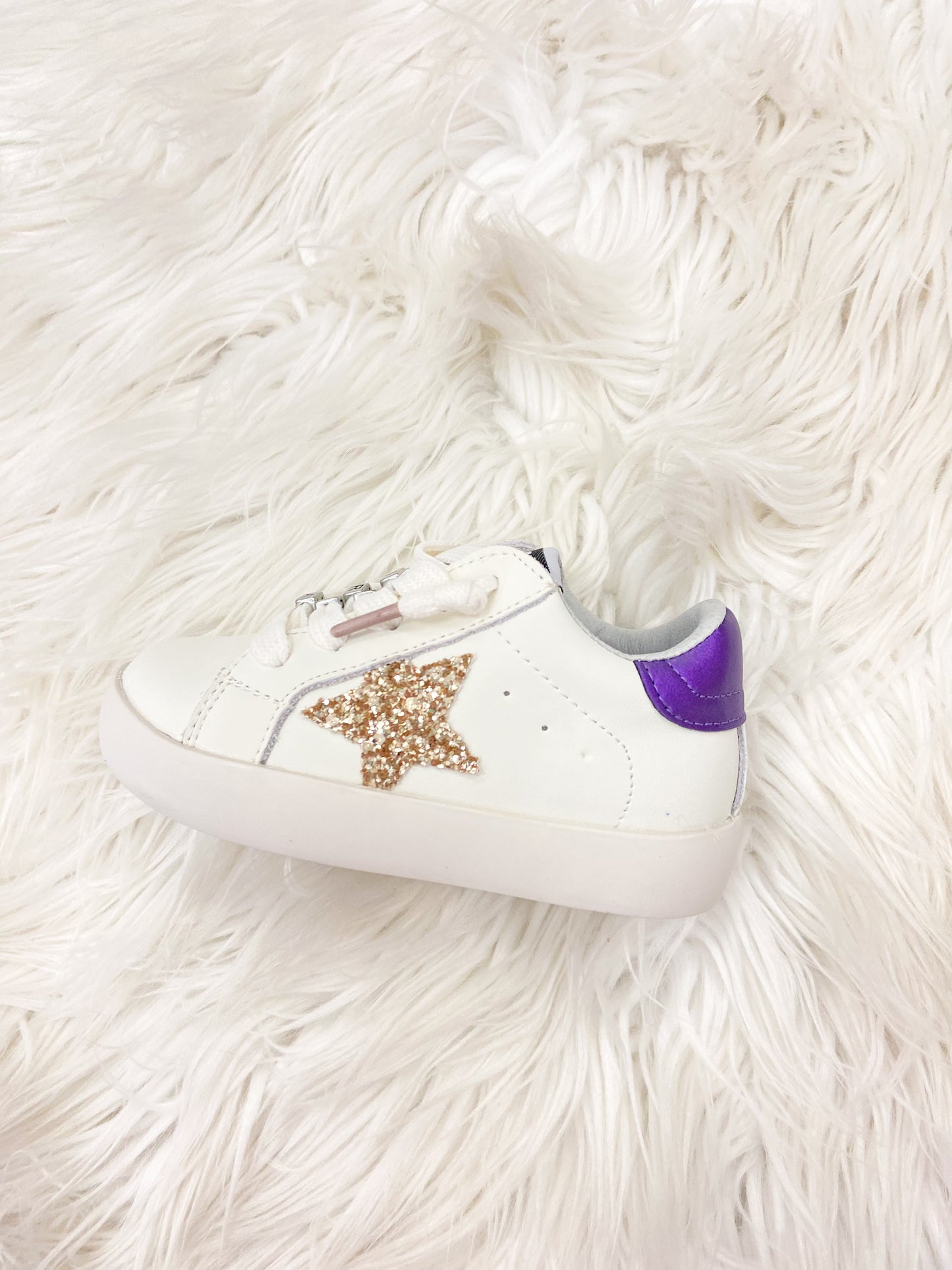 Purple And Gold Star Sneaker