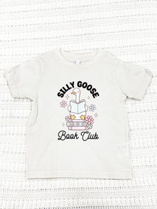 Girls Silly Goose Book Club Short Sleeve Graphic Tee