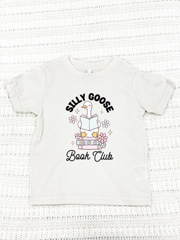 Girls Silly Goose Book Club Short Sleeve Graphic Tee