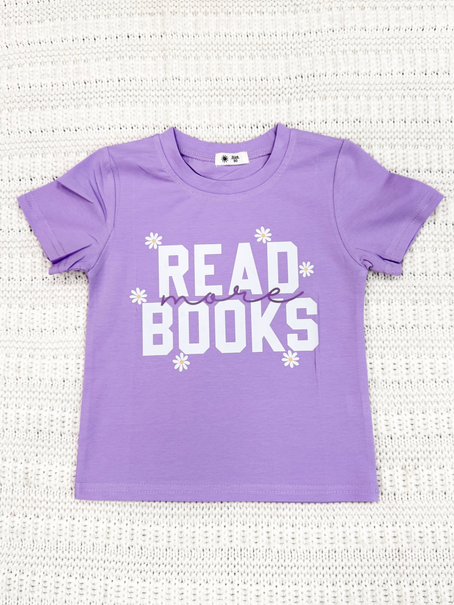 Girls Read More Books Short Sleeve Graphic Tee