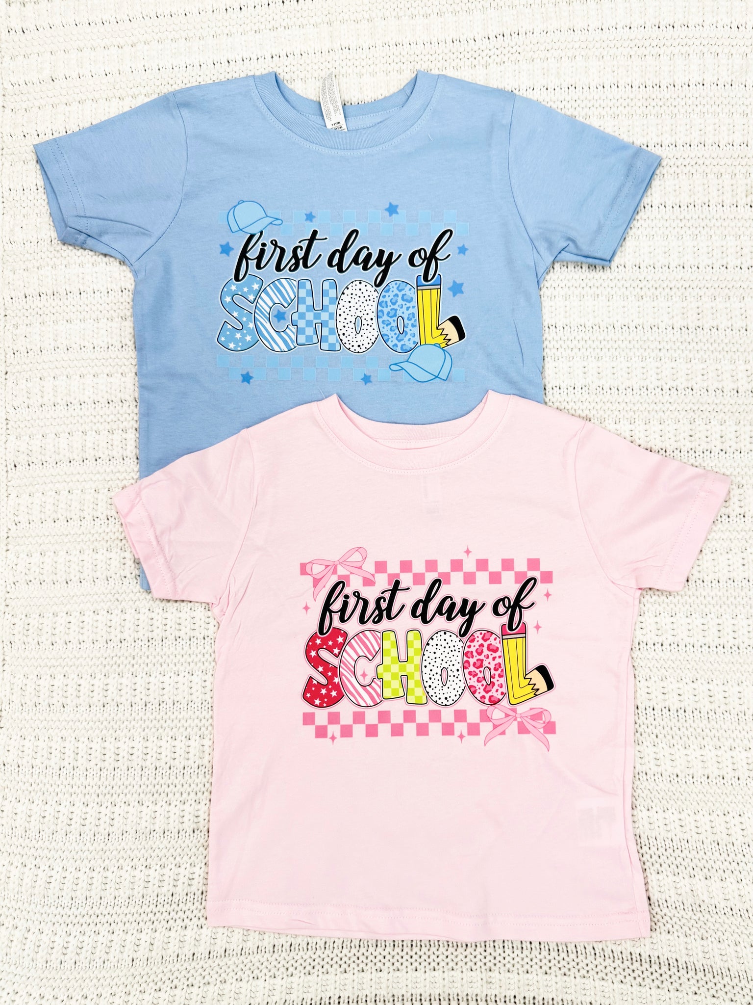 Youth Girls First Day of School Short Sleeve Graphic Tee