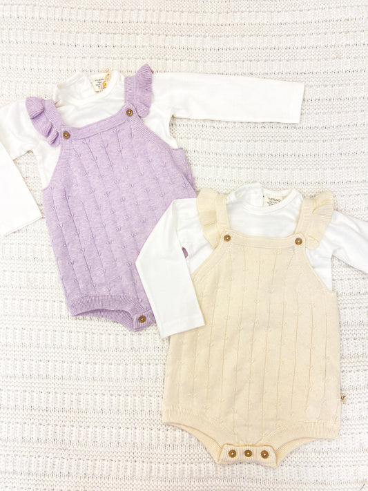 Infant Sleeveless Romper & Bodysuit Set