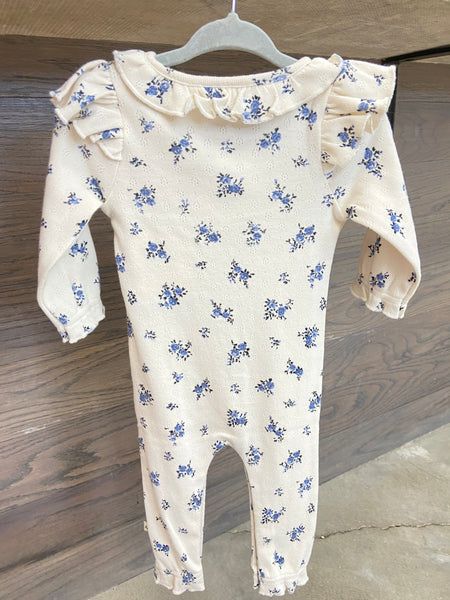 Infant Floral & Ruffled Pointelle Jumpsuit
