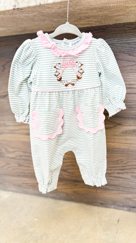 Infant Girl Cotton Long Sleeve Romper