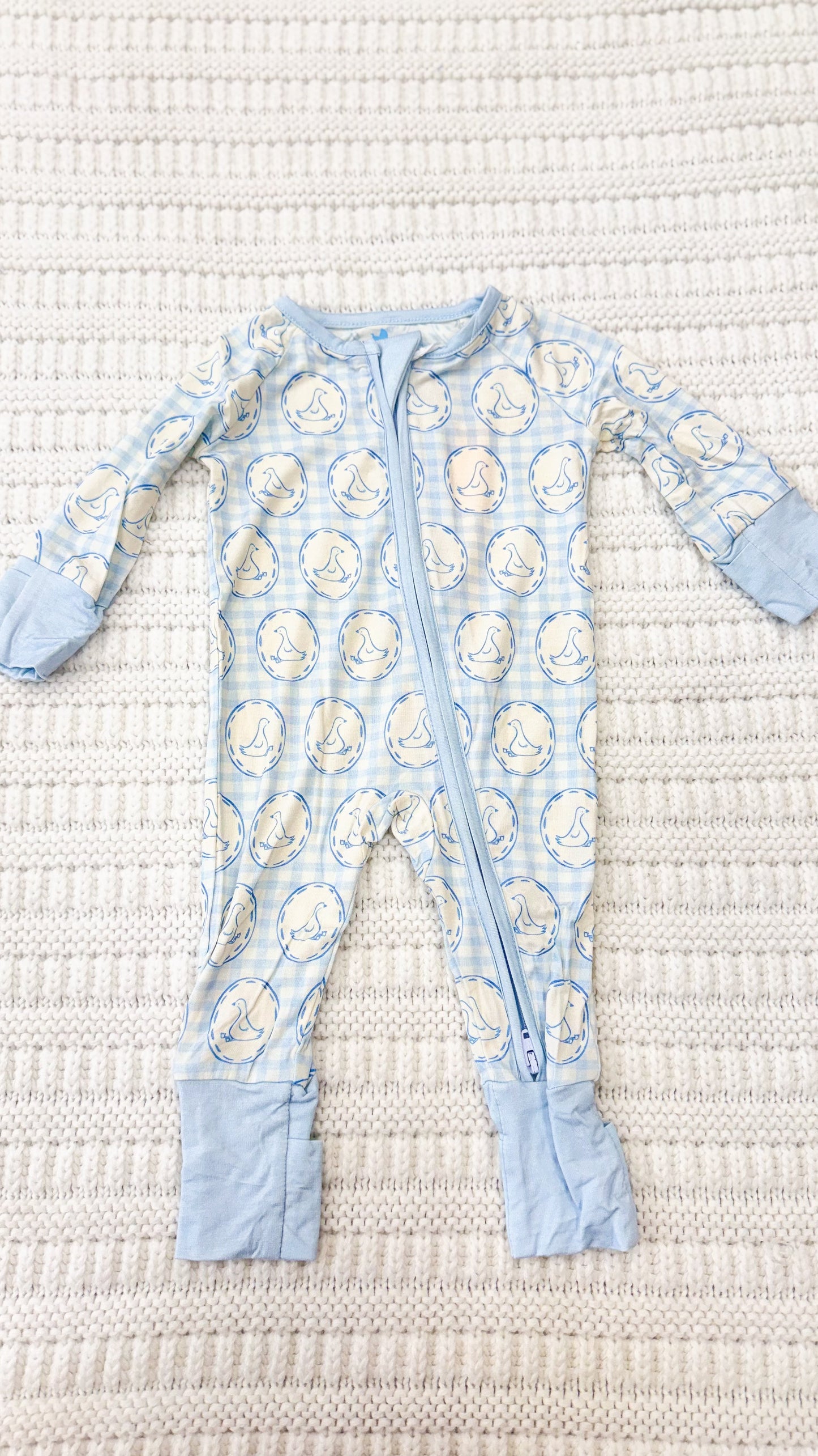 Infant Boy Cottage Goose Bamboo Sleeper