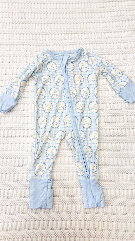 Infant Boy Cottage Goose Bamboo Sleeper
